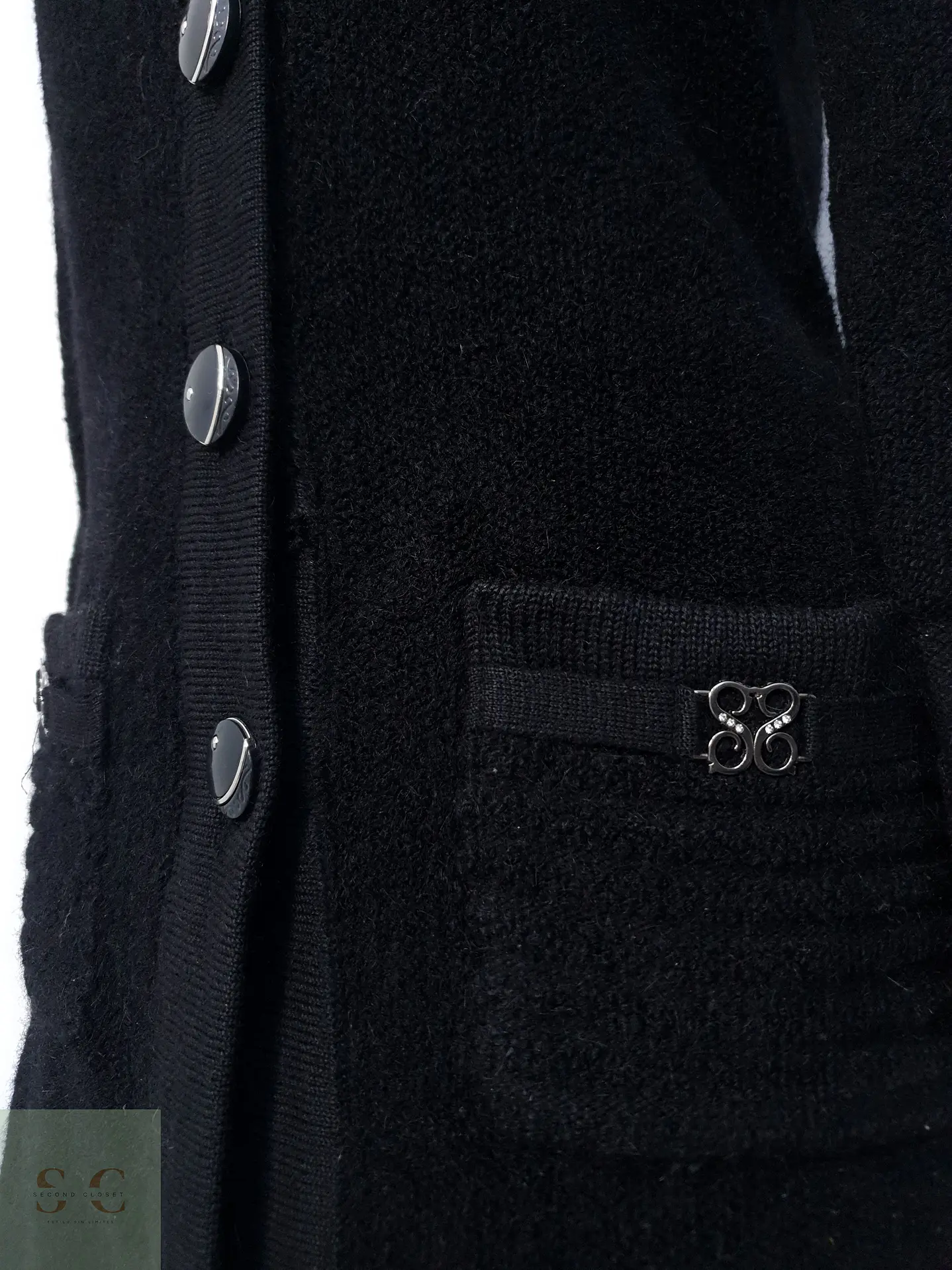 Abrigo Mujer Claudia Lana Negro Talla M 6