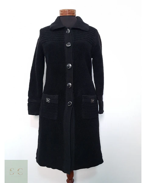 Abrigo Mujer Claudia Lana Negro Talla M