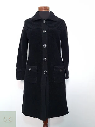 Abrigo Mujer Claudia Lana Negro Talla M