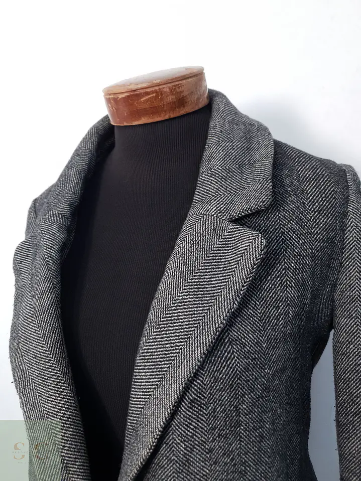 Abrigo Mujer Mezcla lana Plomo Talla M 3