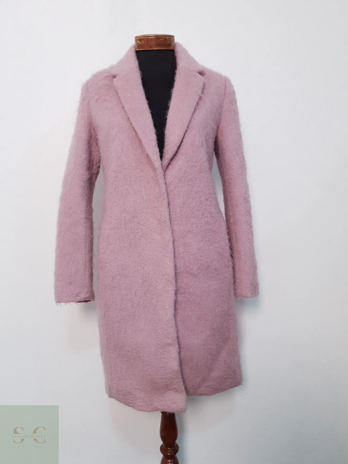 Abrigo Mujer H&M Rosa Talla M 2