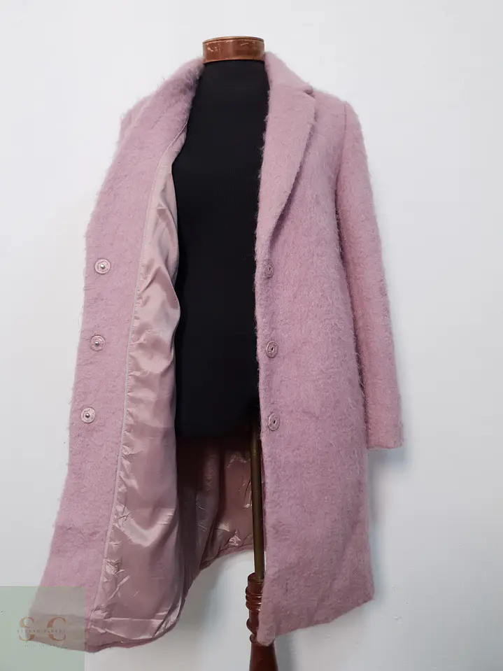 Abrigo Mujer H&M Rosa Talla M 3