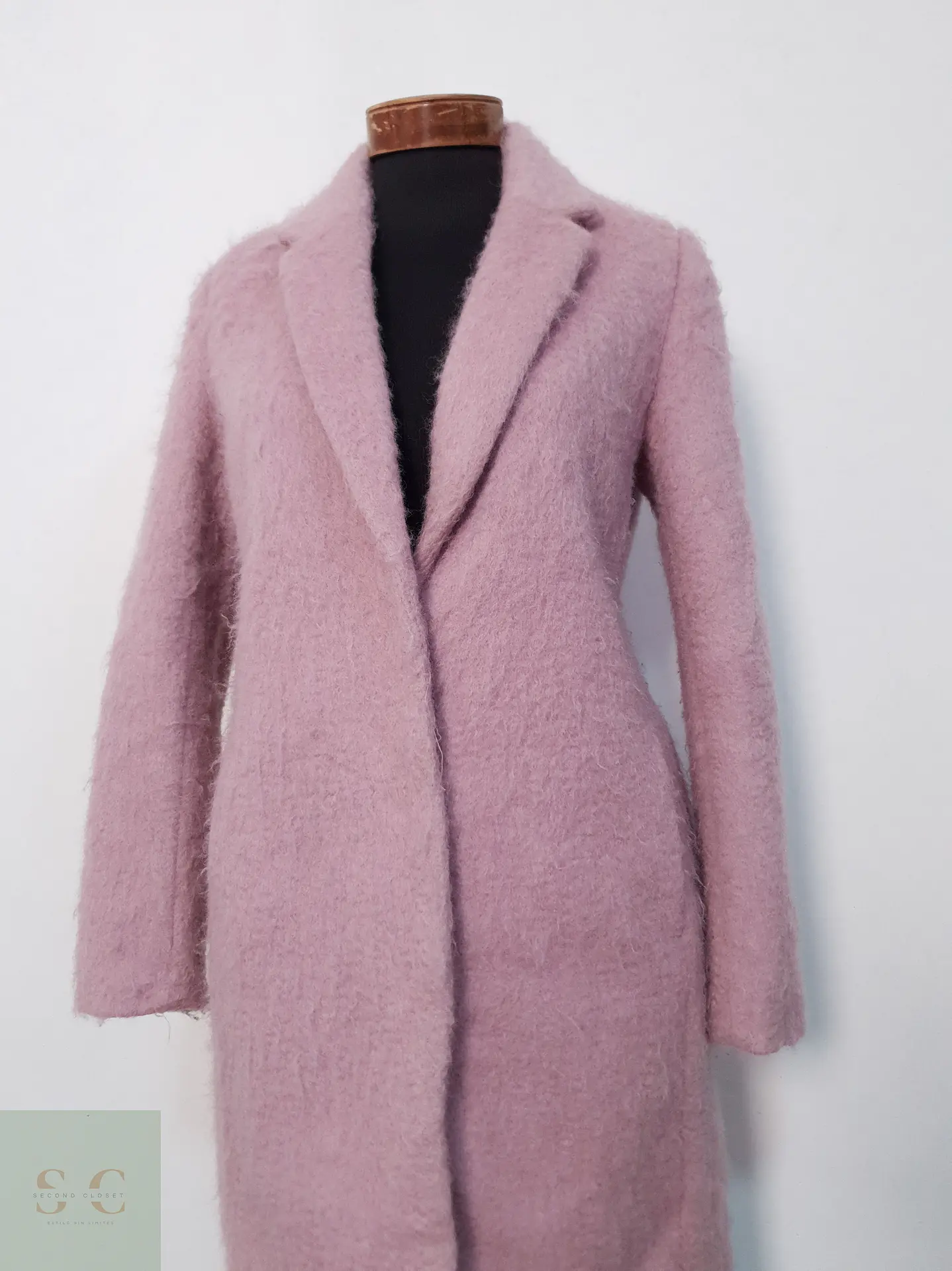 Abrigo Mujer H&M Rosa Talla M 4