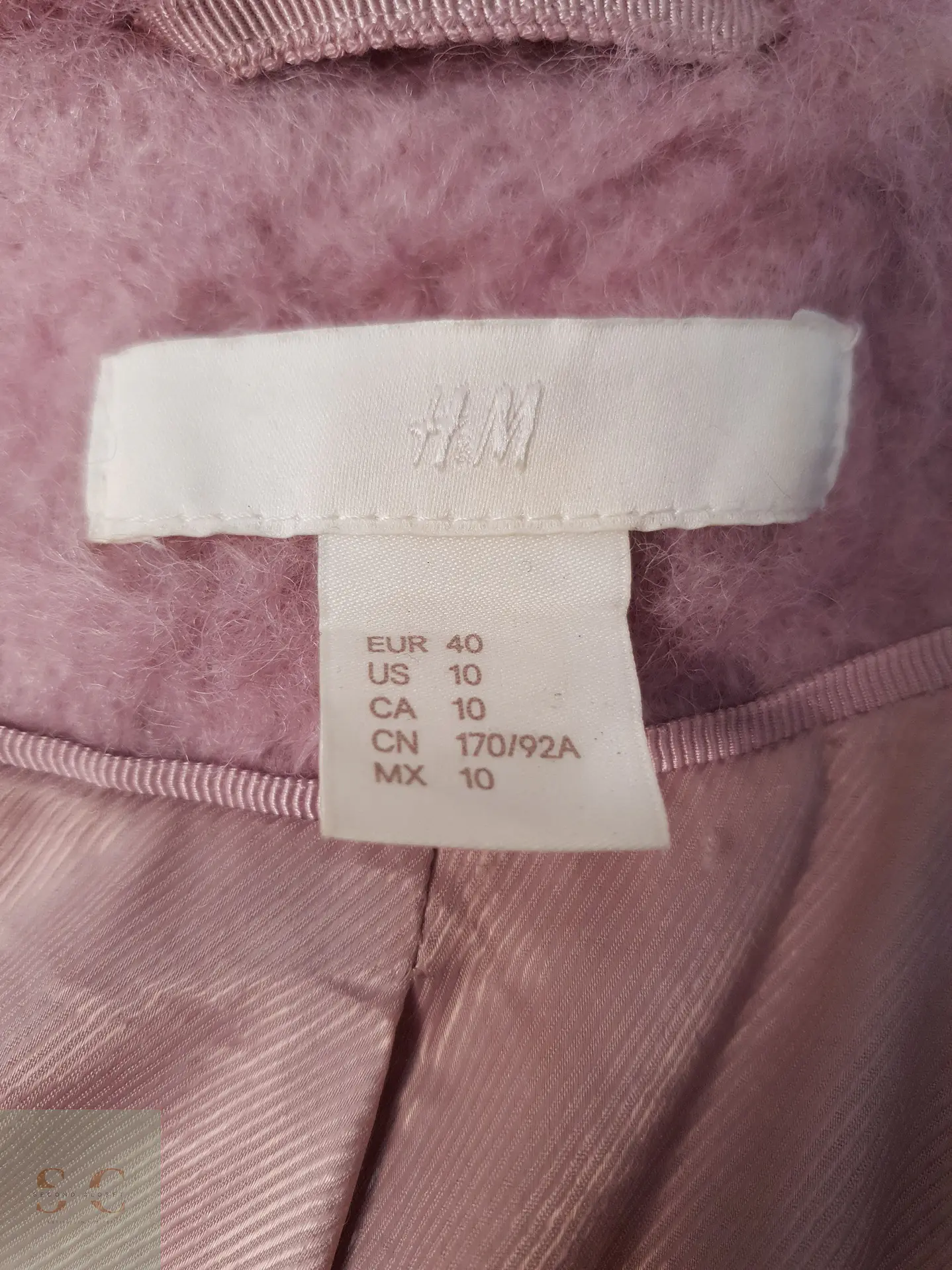 Abrigo Mujer H&M Rosa Talla M 7