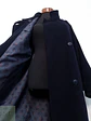 Abrigo Largo Lana Mujer Azul Marino Cruzado Talla ML - Miniatura 9