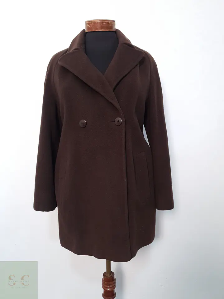 Abrigo Mujer Burberry Café Cruzado Talla ML 1