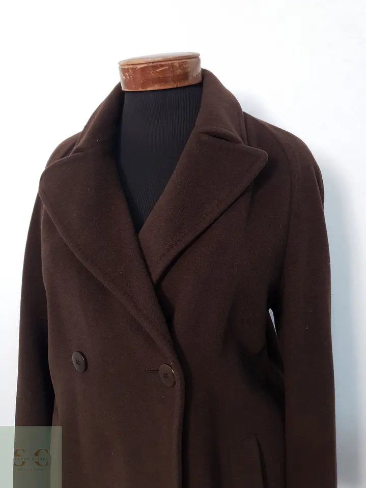 Abrigo Mujer Burberry Café Cruzado Talla ML 2