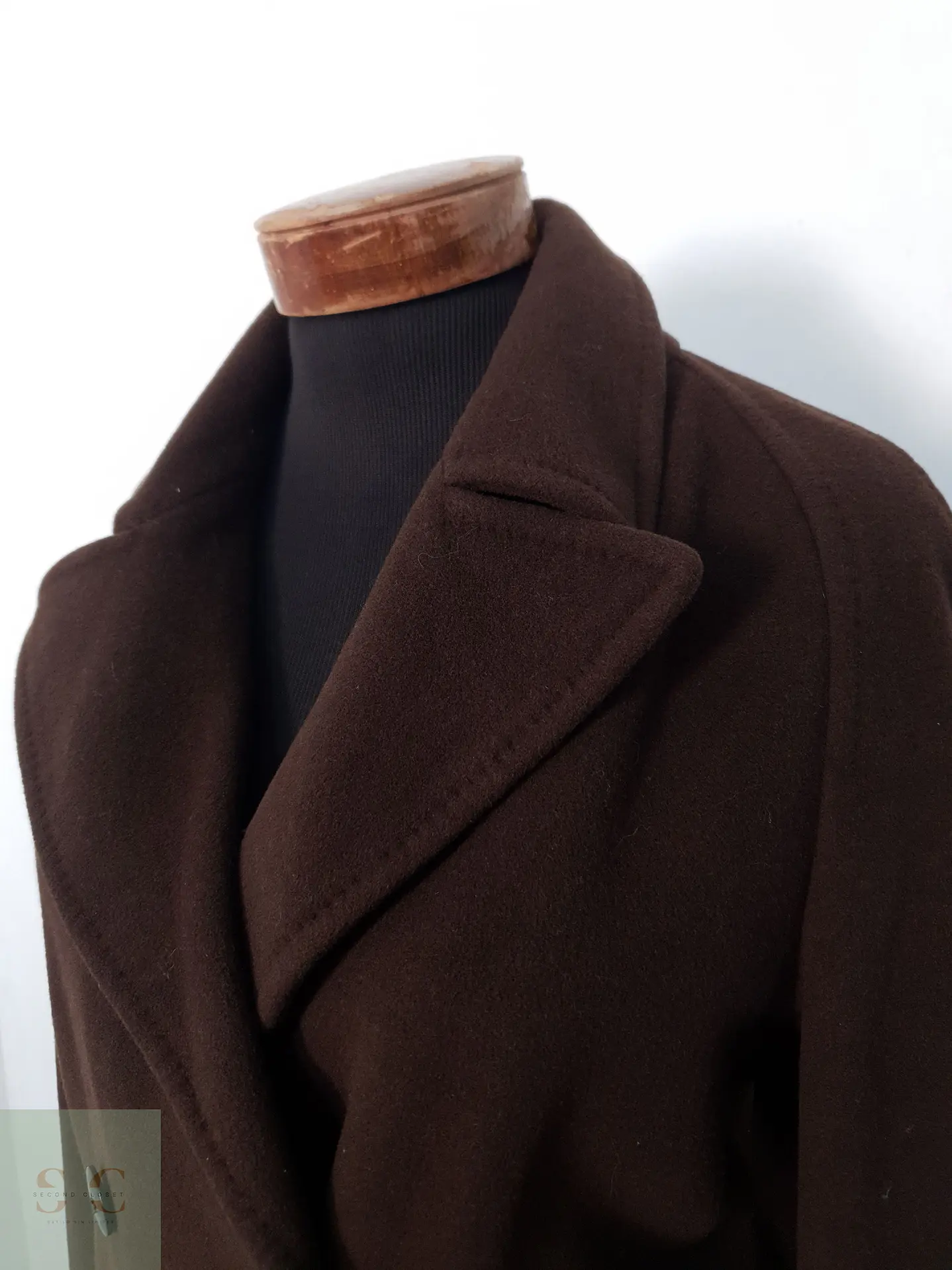 Abrigo Mujer Burberry Café Cruzado Talla ML 4