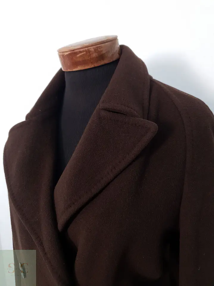 Abrigo Mujer Burberry Café Cruzado Talla ML 4