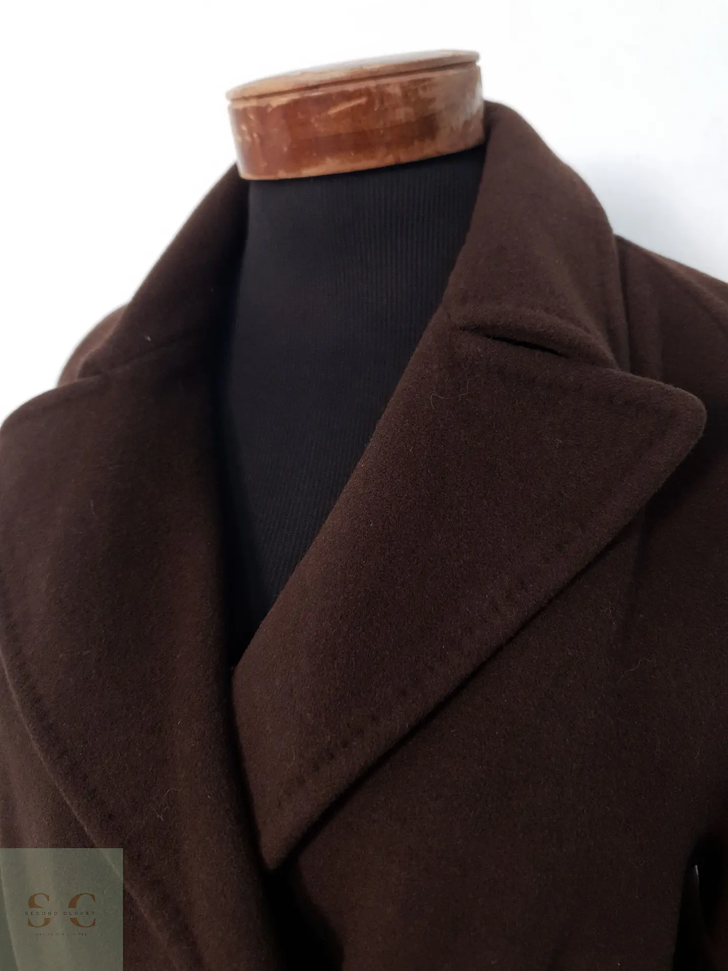 Abrigo Mujer Burberry Café Cruzado Talla ML 5