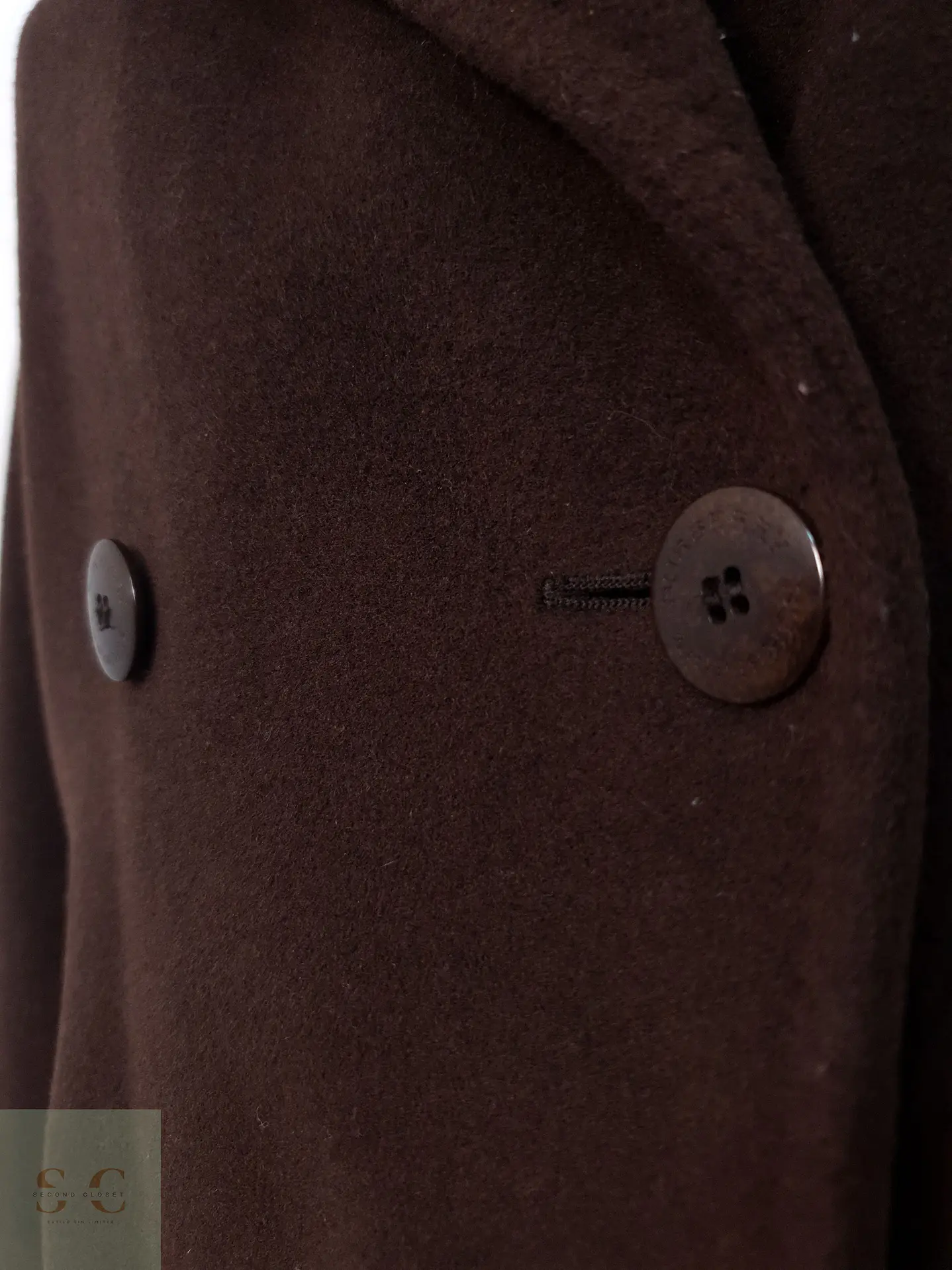 Abrigo Mujer Burberry Café Cruzado Talla ML 6