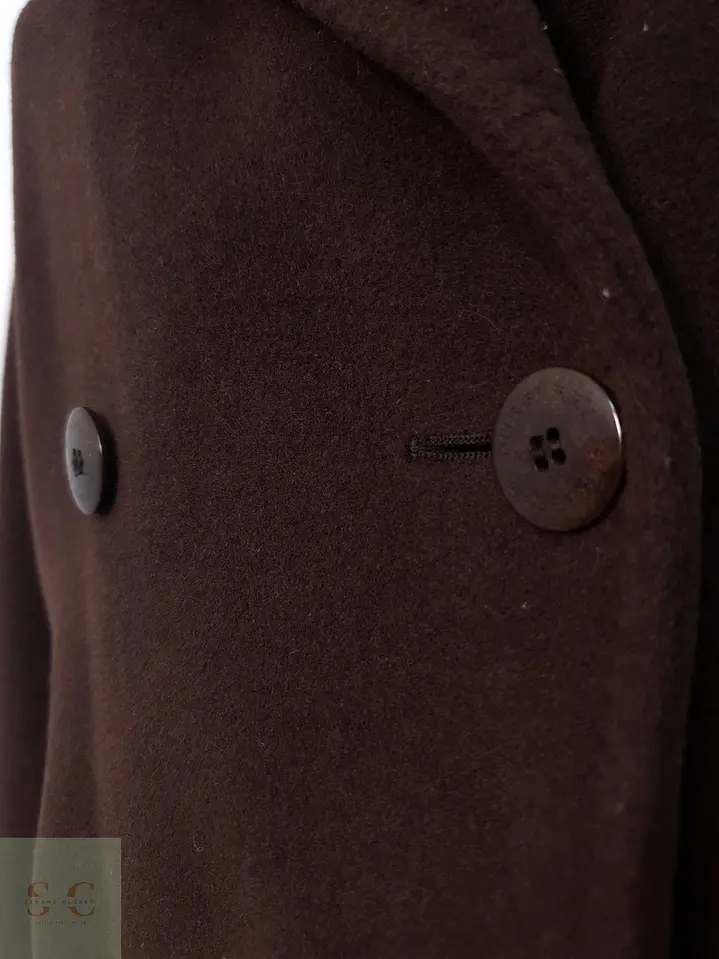 Abrigo Mujer Burberry Café Cruzado Talla ML 6