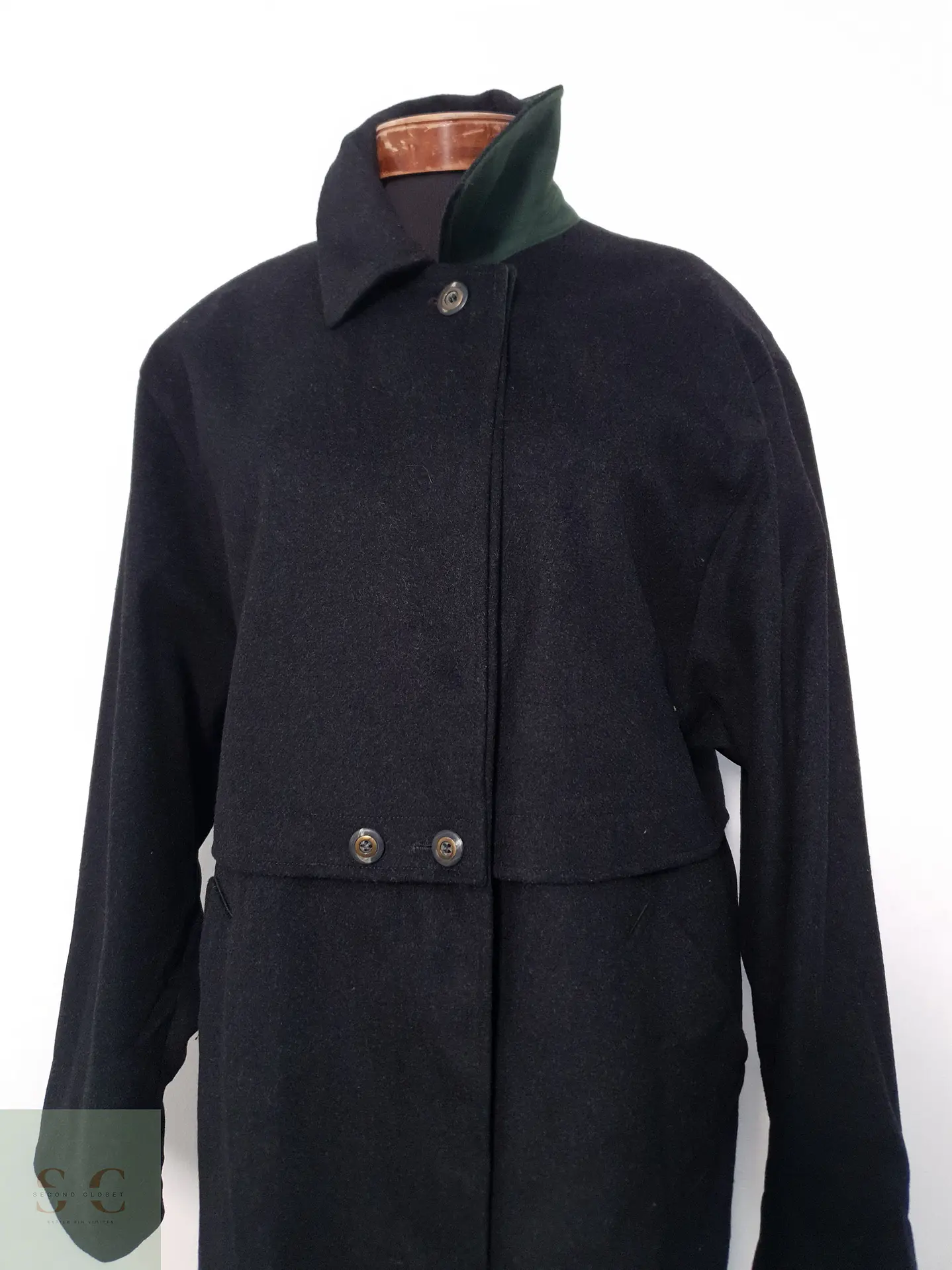 Abrigo Largo Mujer Tofana Lana Plomo Talla XL 3