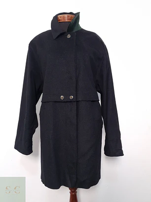 Abrigo Largo Mujer Tofana Lana Plomo Talla XL