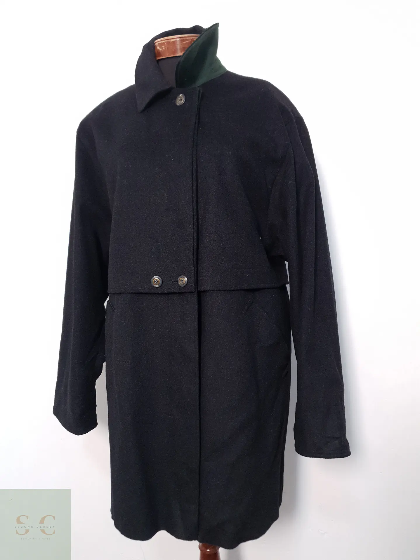 Abrigo Largo Mujer Tofana Lana Plomo Talla XL 6