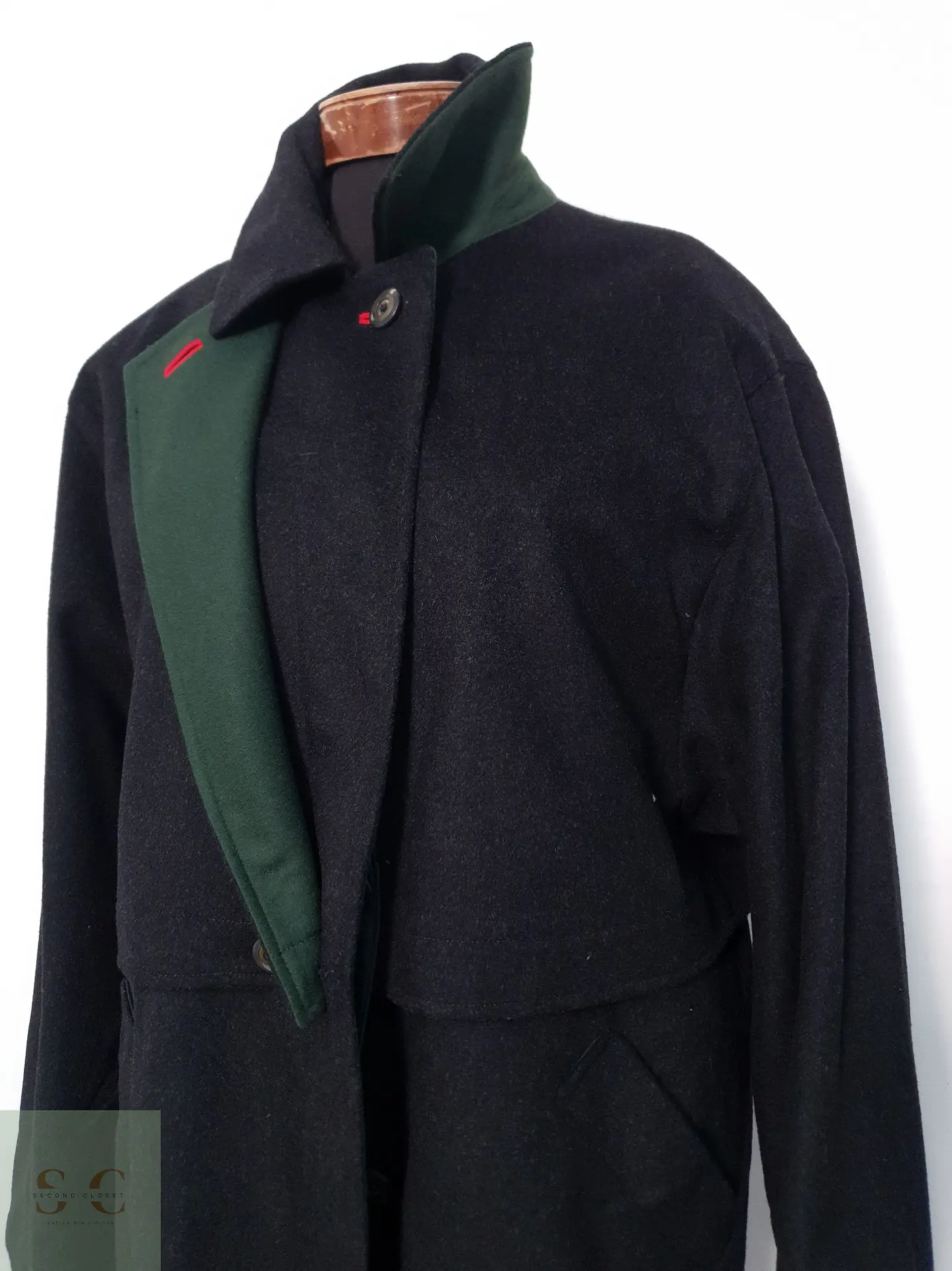 Abrigo Largo Mujer Tofana Lana Plomo Talla XL 1