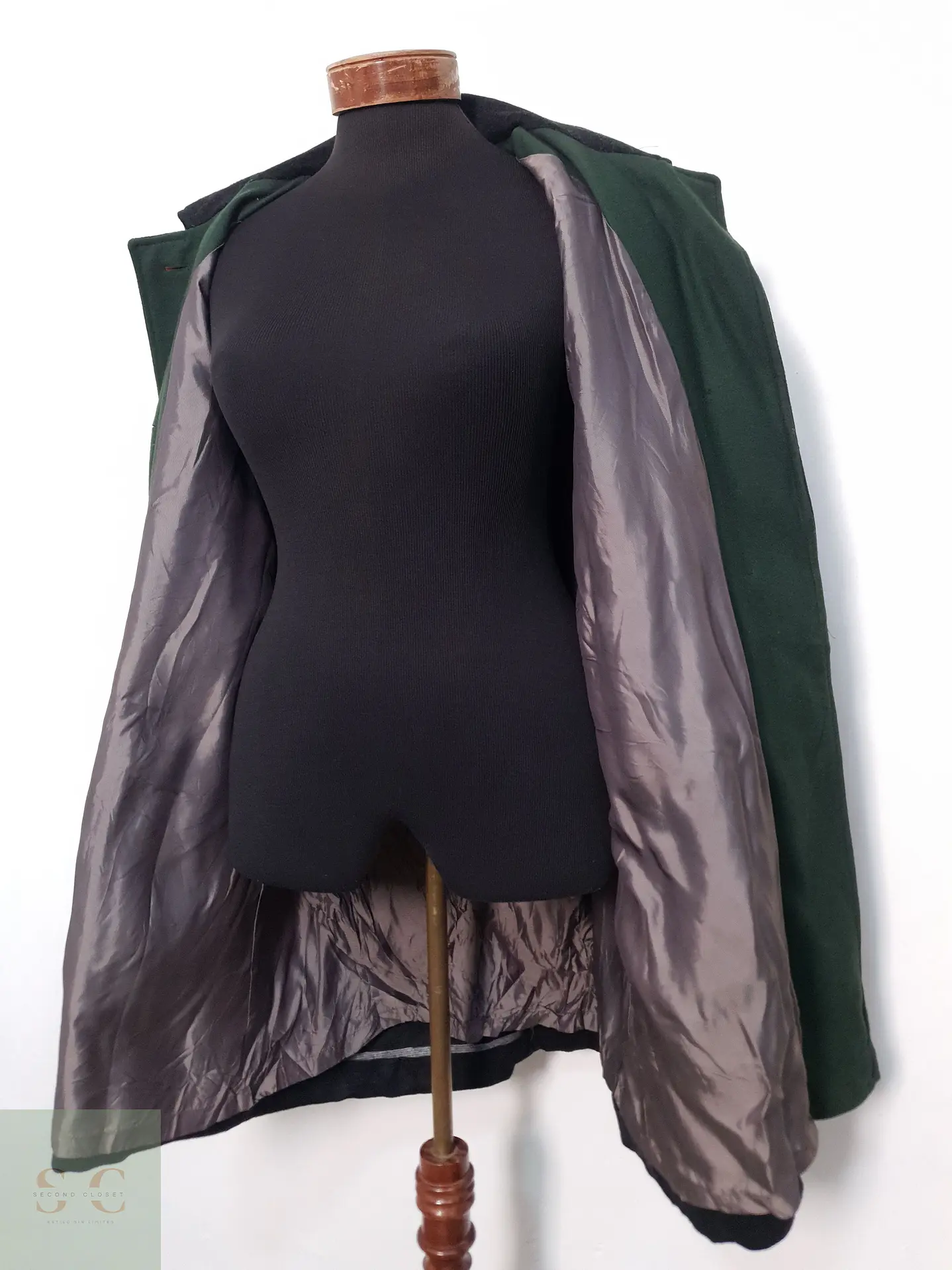 Abrigo Largo Mujer Tofana Lana Plomo Talla XL 10