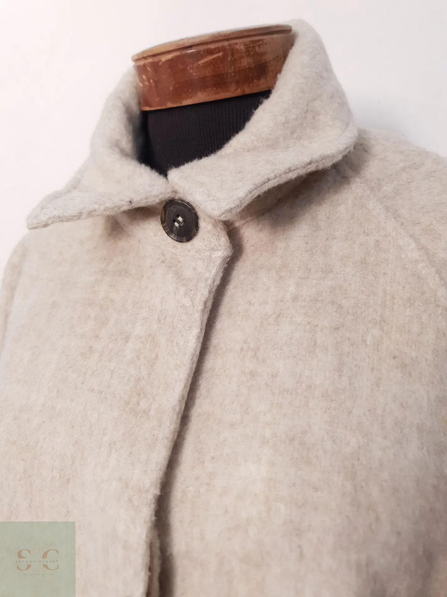 Abrigo Mujer H&M Beige Talla XL 1