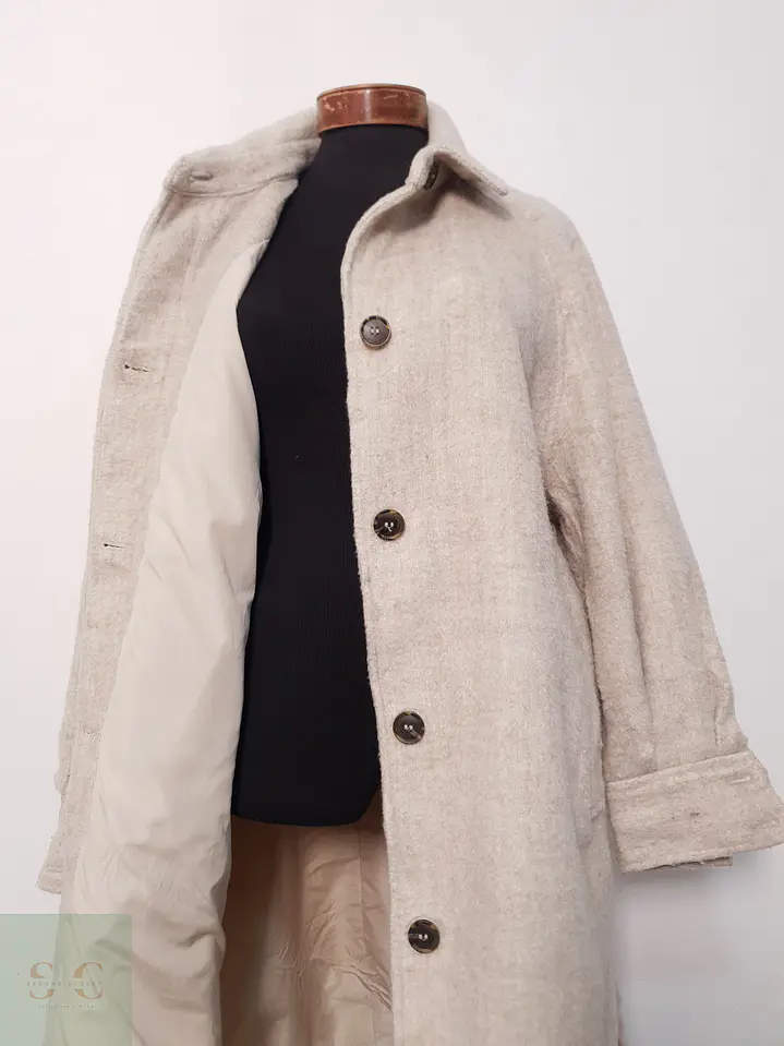 Abrigo Mujer H&M Beige Talla XL 7