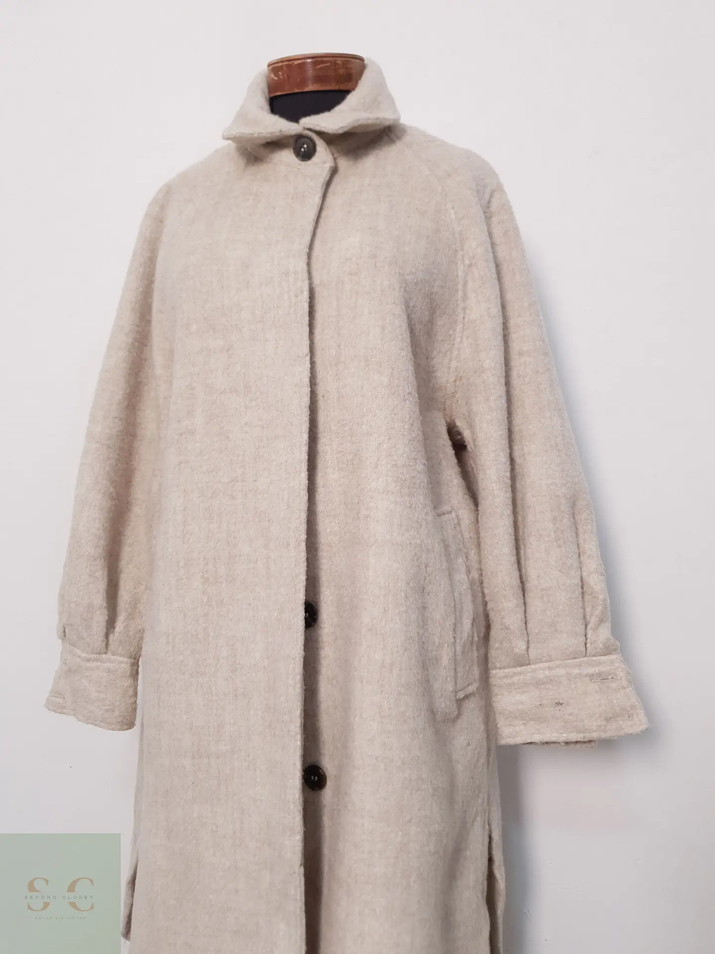 Abrigo Mujer H&M Beige Talla XL 9