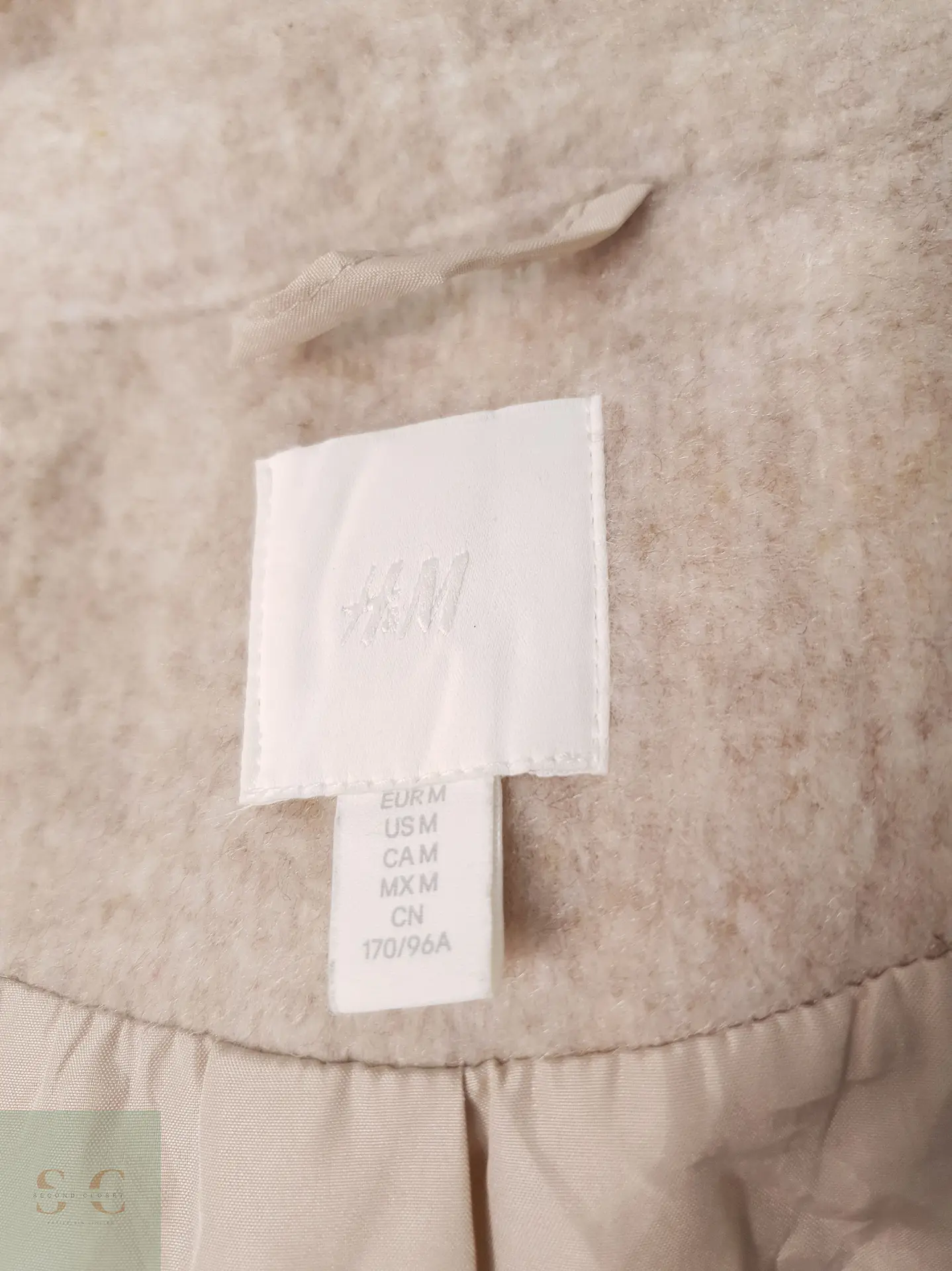 Abrigo Mujer H&M Beige Talla XL 11