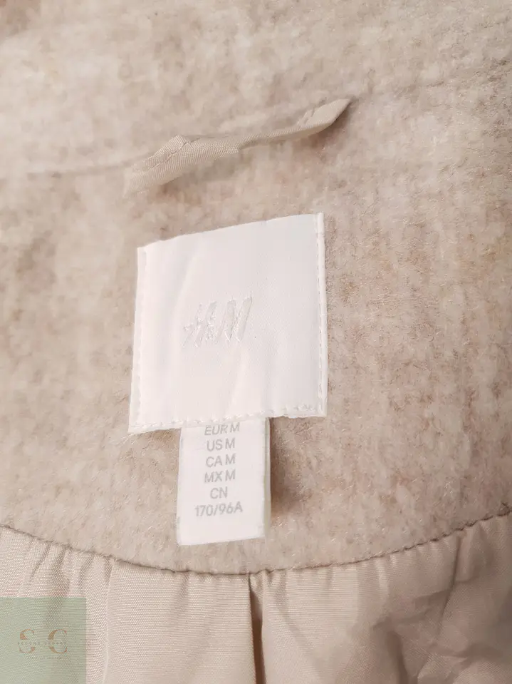 Abrigo Mujer H&M Beige Talla XL 11