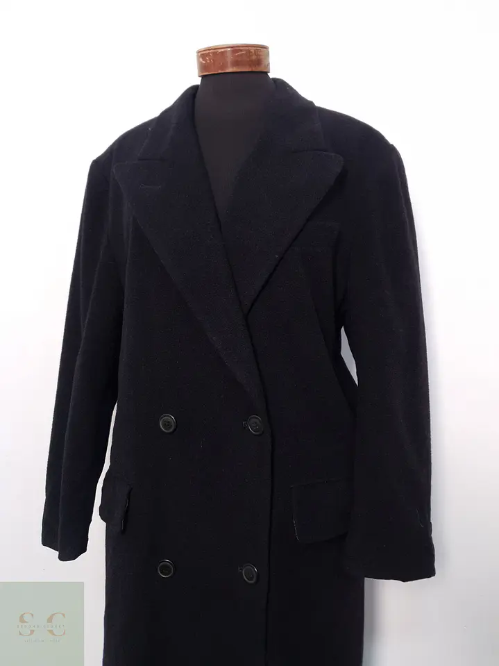 Abrigo Mujer Rosner Lana Virgen y Cashmere Negro Talla XL 1