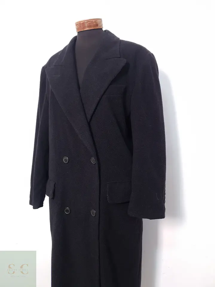 Abrigo Mujer Rosner Lana Virgen y Cashmere Negro Talla XL 4