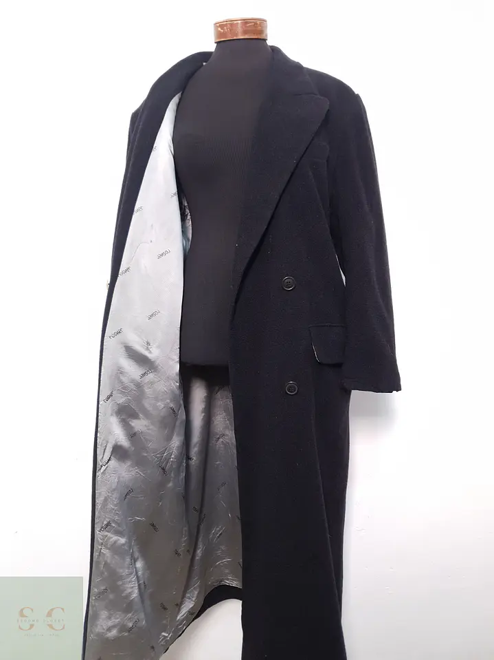 Abrigo Mujer Rosner Lana Virgen y Cashmere Negro Talla XL 5