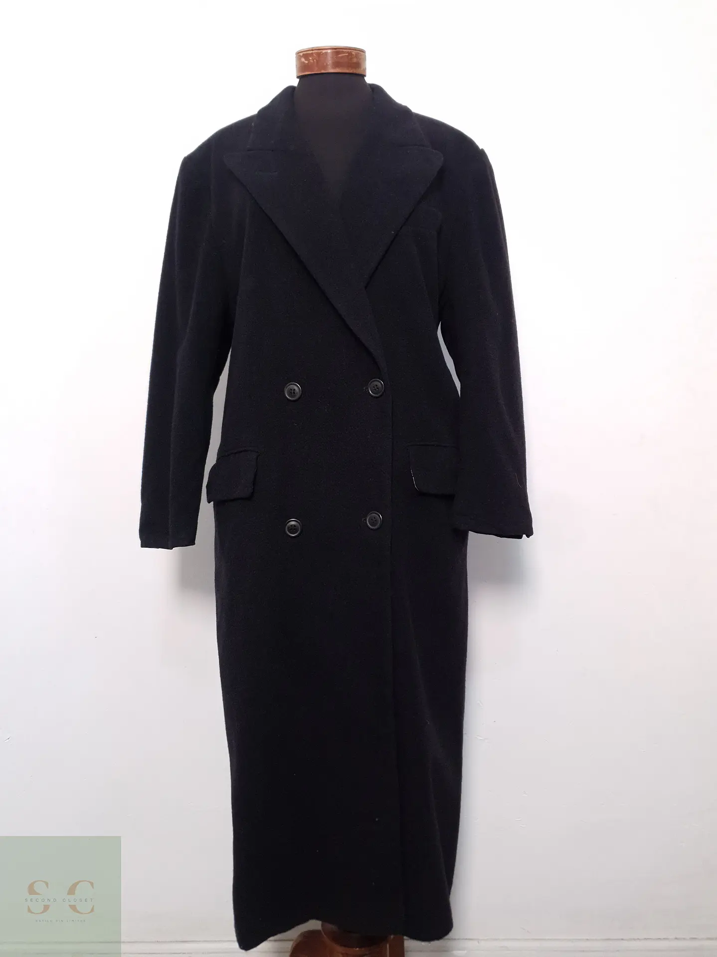 Abrigo Mujer Rosner Lana Virgen y Cashmere Negro Talla XL 11