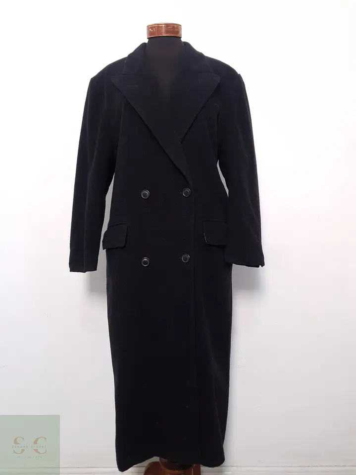 Abrigo Mujer Rosner Lana Virgen y Cashmere Negro Talla XL 11