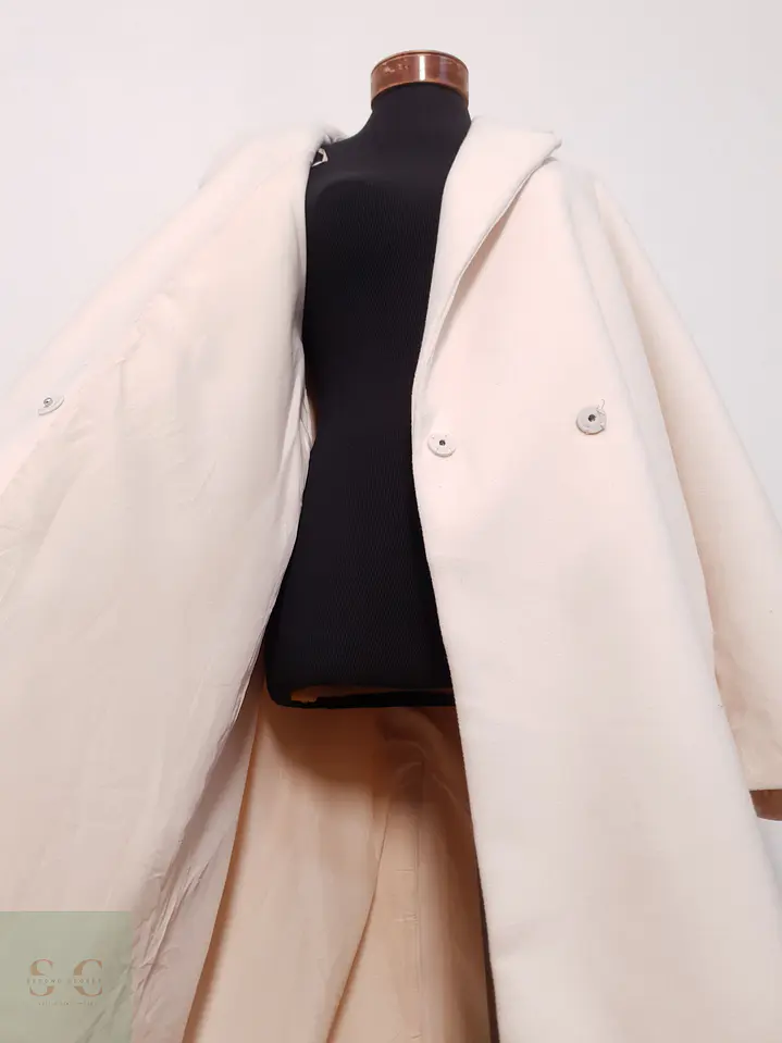 Abrigo Mujer H&M Crudo Talla XXL 13