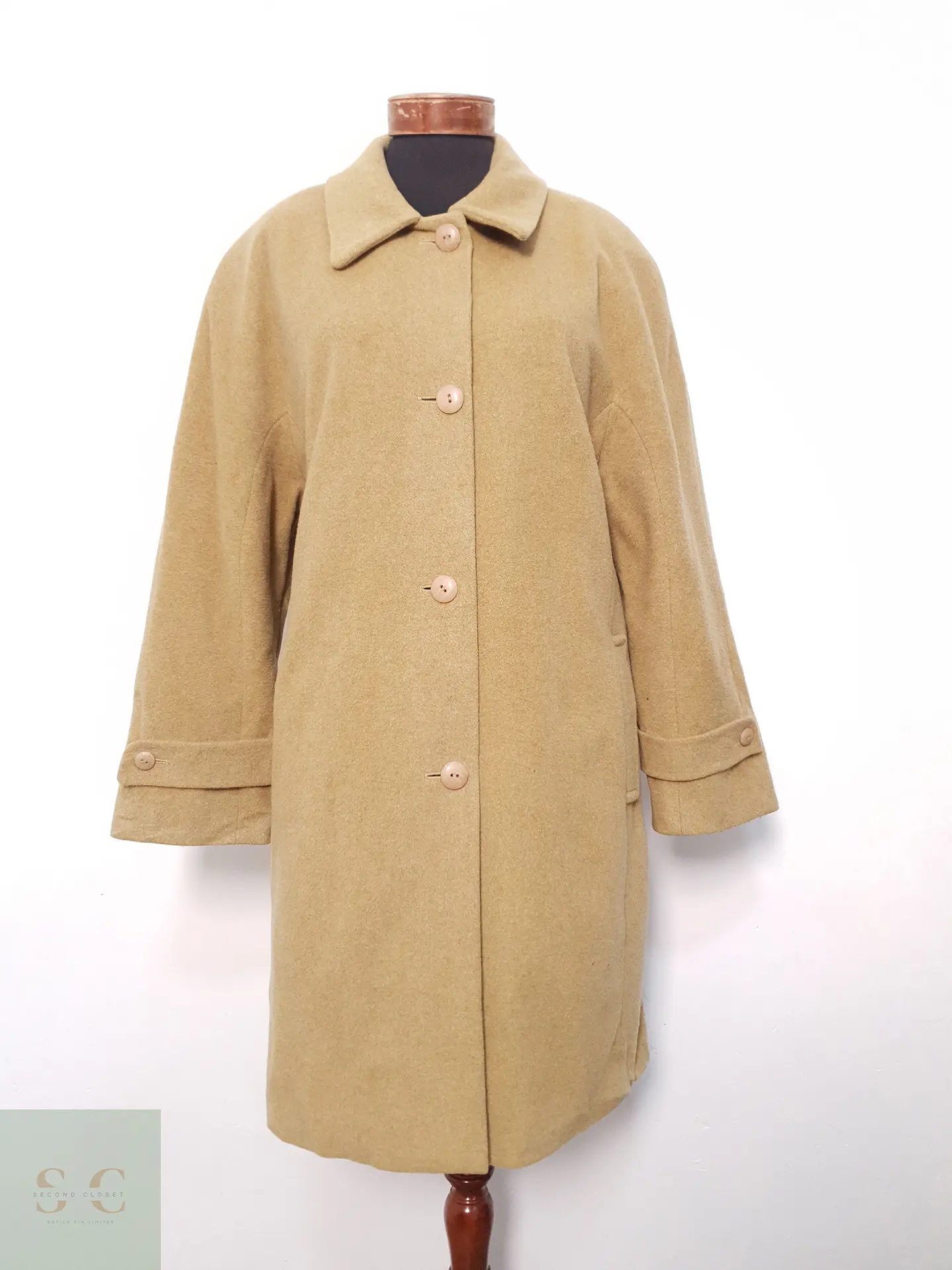 Abrigo Mujer Mostaza Talla XL 1