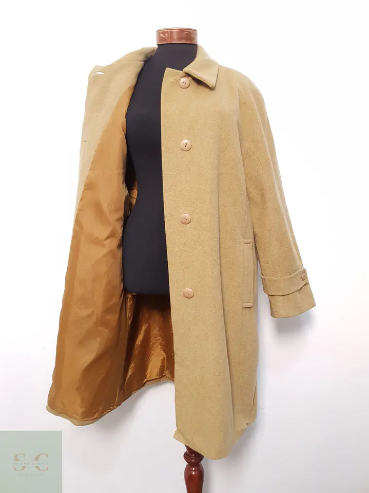 Abrigo Mujer Mostaza Talla XL 2