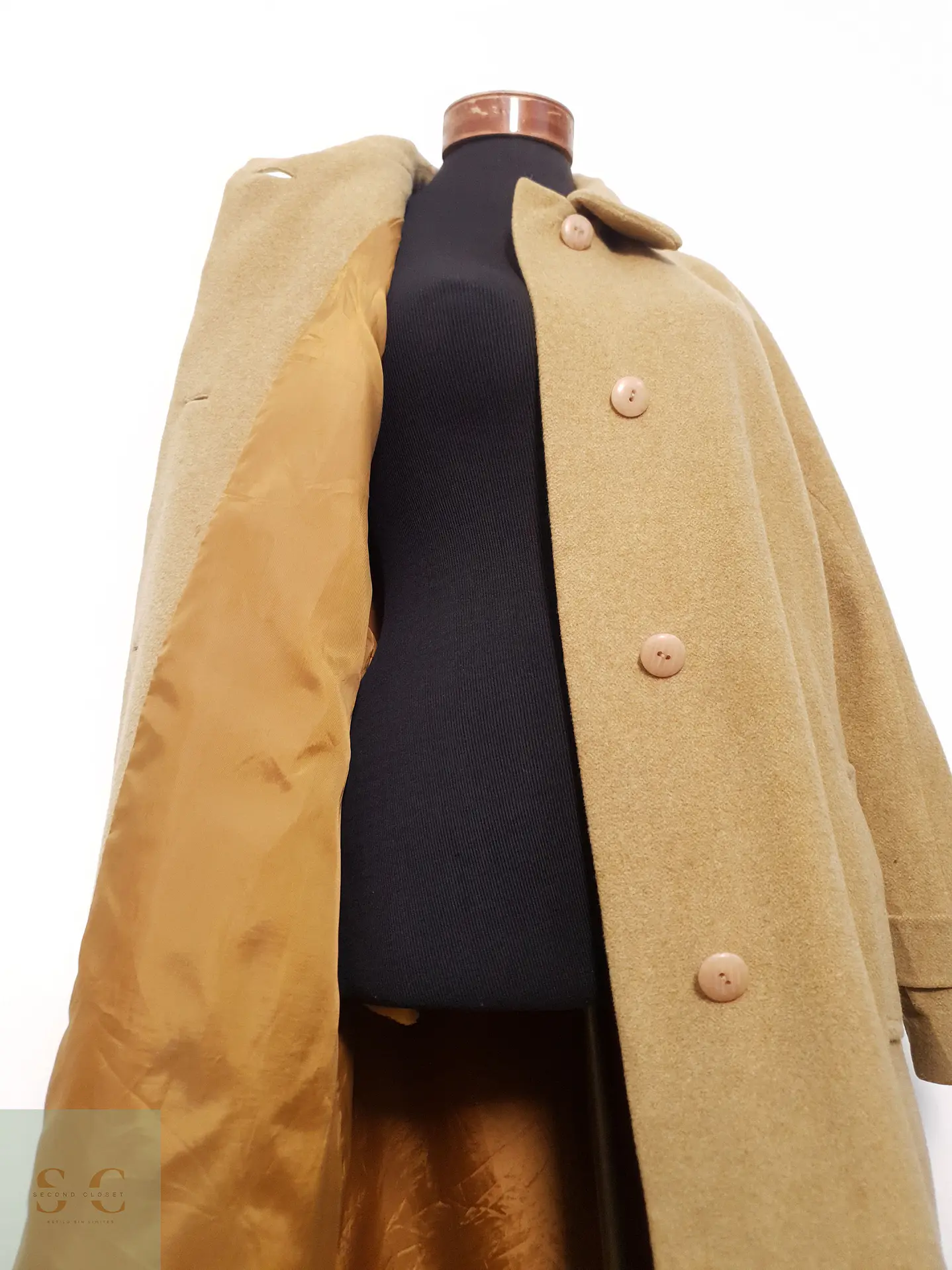 Abrigo Mujer Mostaza Talla XL 8