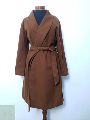 Abrigo largo Mujer lana Terracota Talla XL