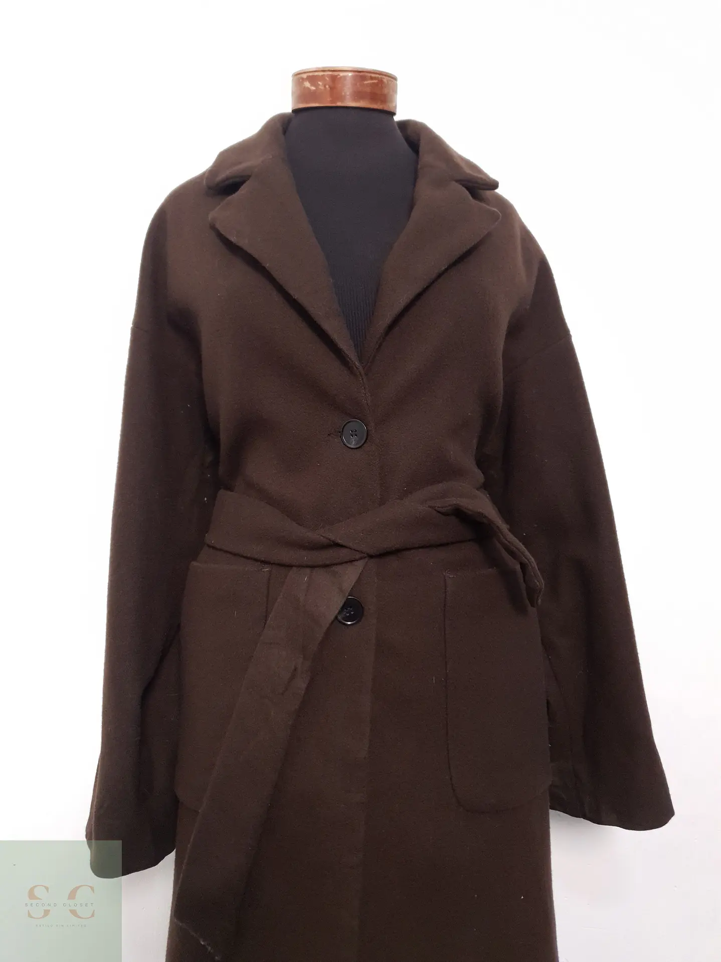 Abrigo Mujer Chocolate Talla ML 6