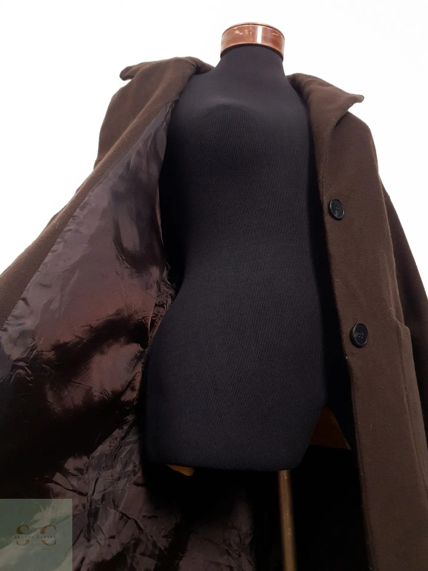 Abrigo Mujer Chocolate Talla ML 12