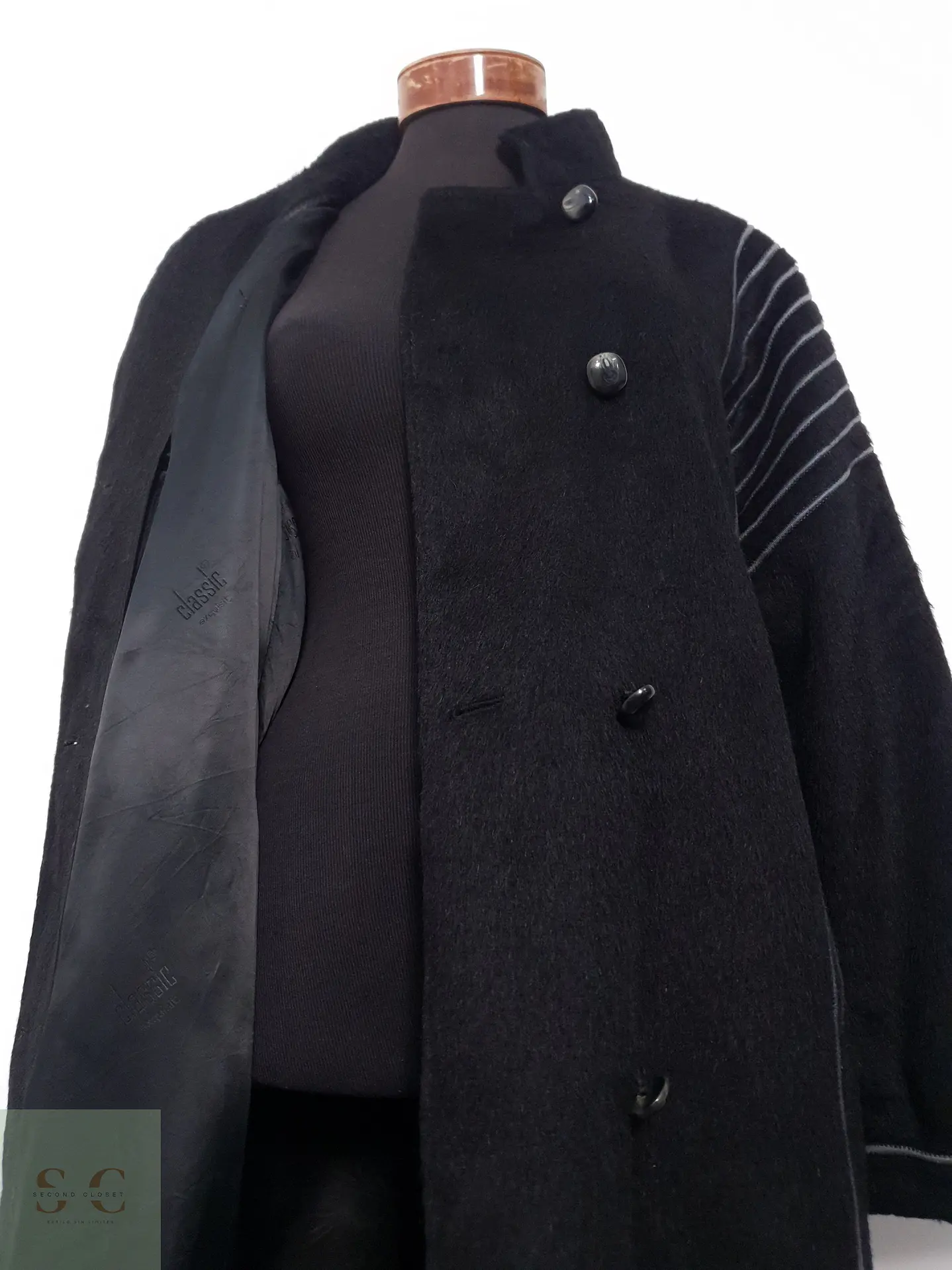 Abrigo Mujer Llama Negro Talla ML 13