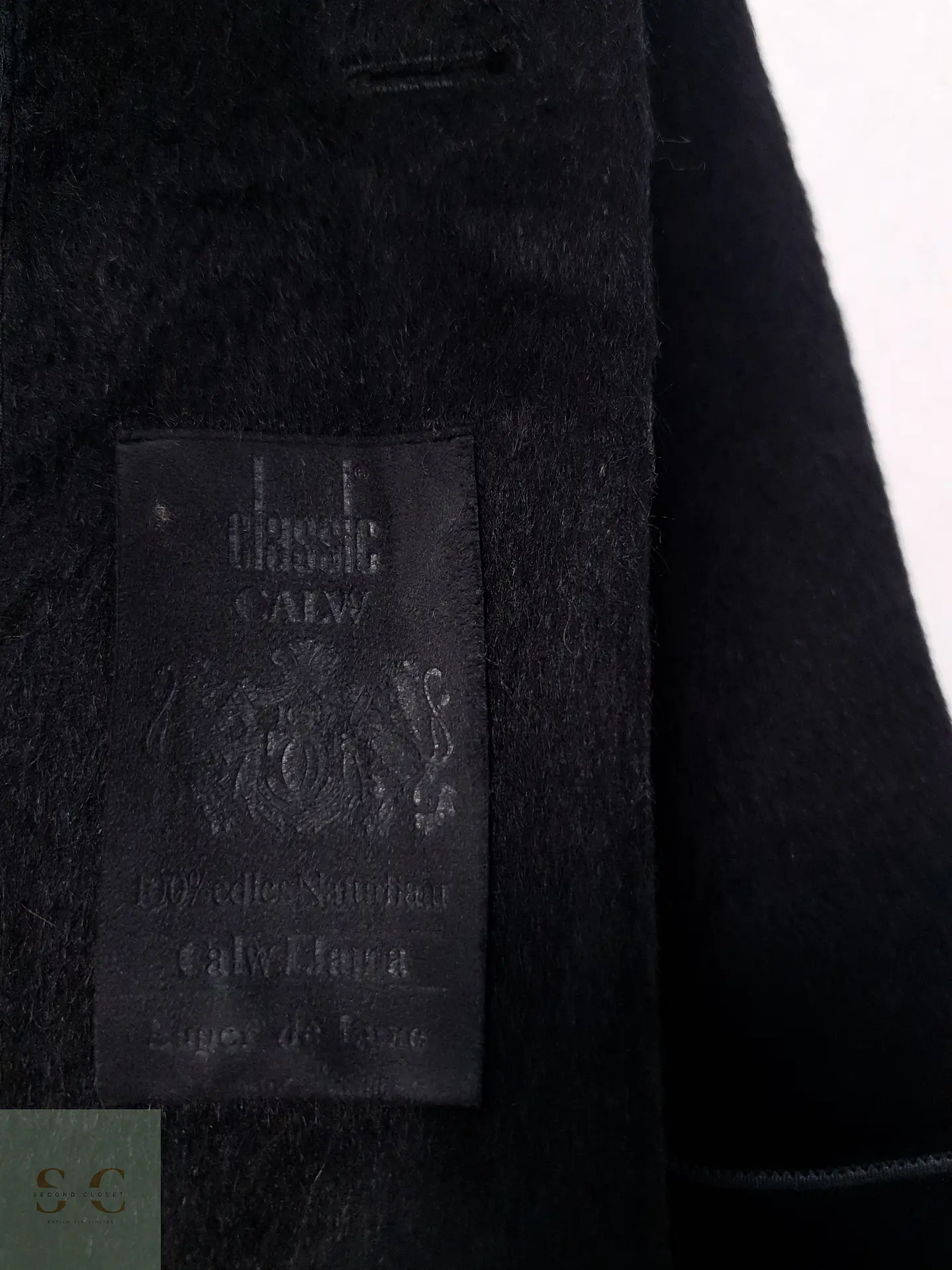 Abrigo Mujer Llama Negro Talla ML 18