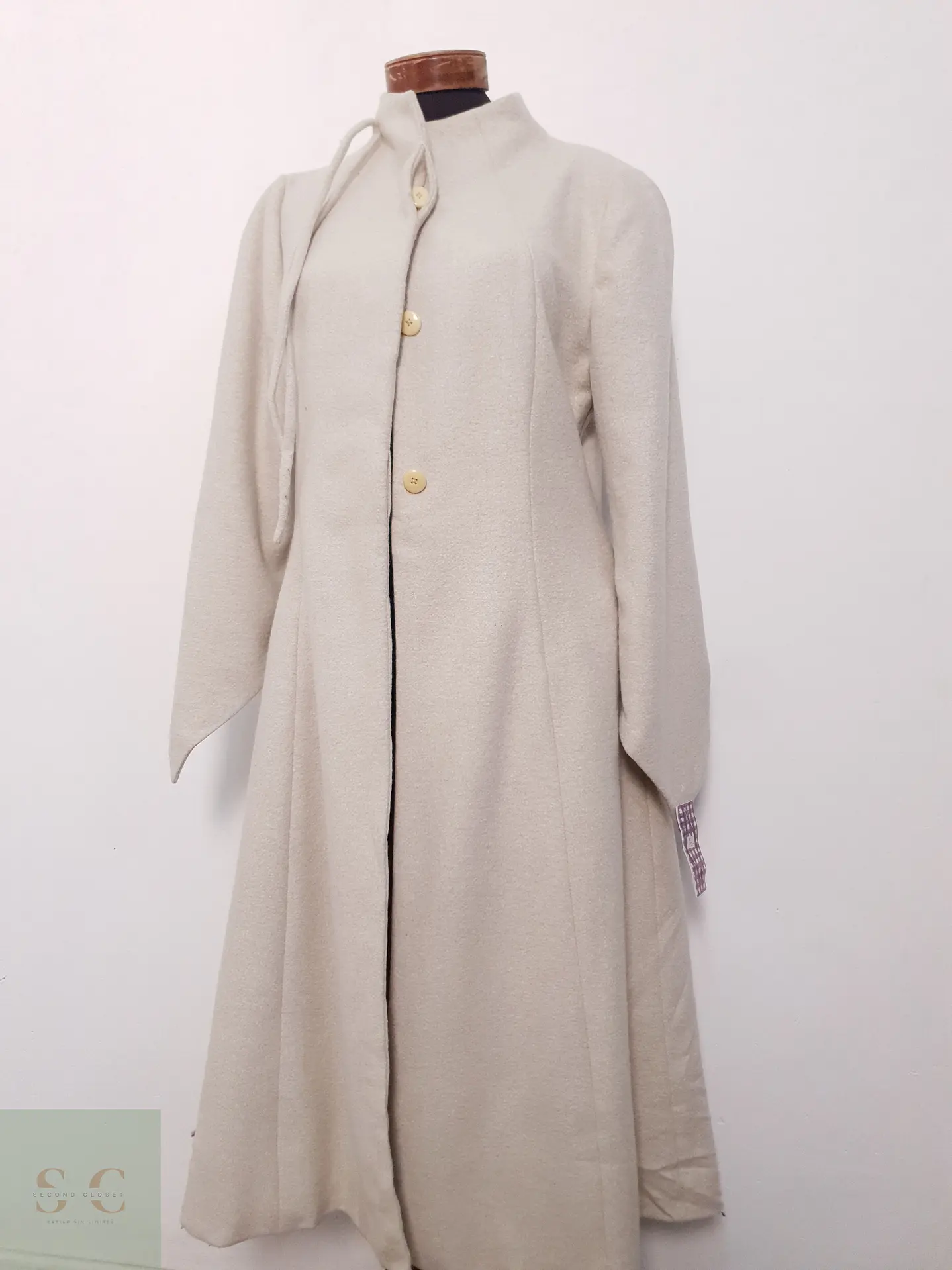 Abrigo Largo Dirk Zilken Mujer Beige Talla M 3