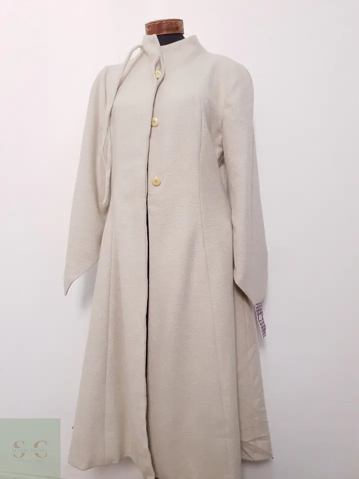 Abrigo Largo Dirk Zilken Mujer Beige Talla M 3