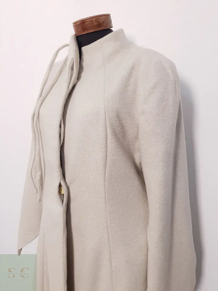 Abrigo Largo Dirk Zilken Mujer Beige Talla M 4