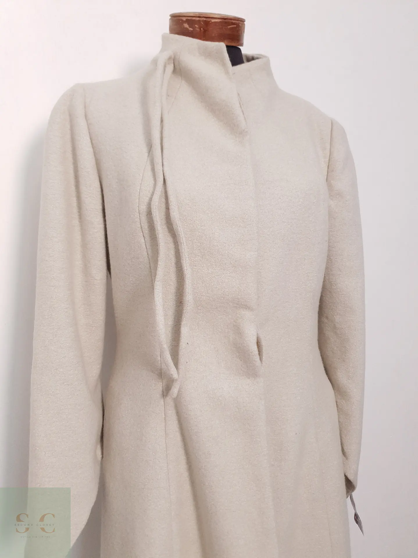 Abrigo Largo Dirk Zilken Mujer Beige Talla M 5