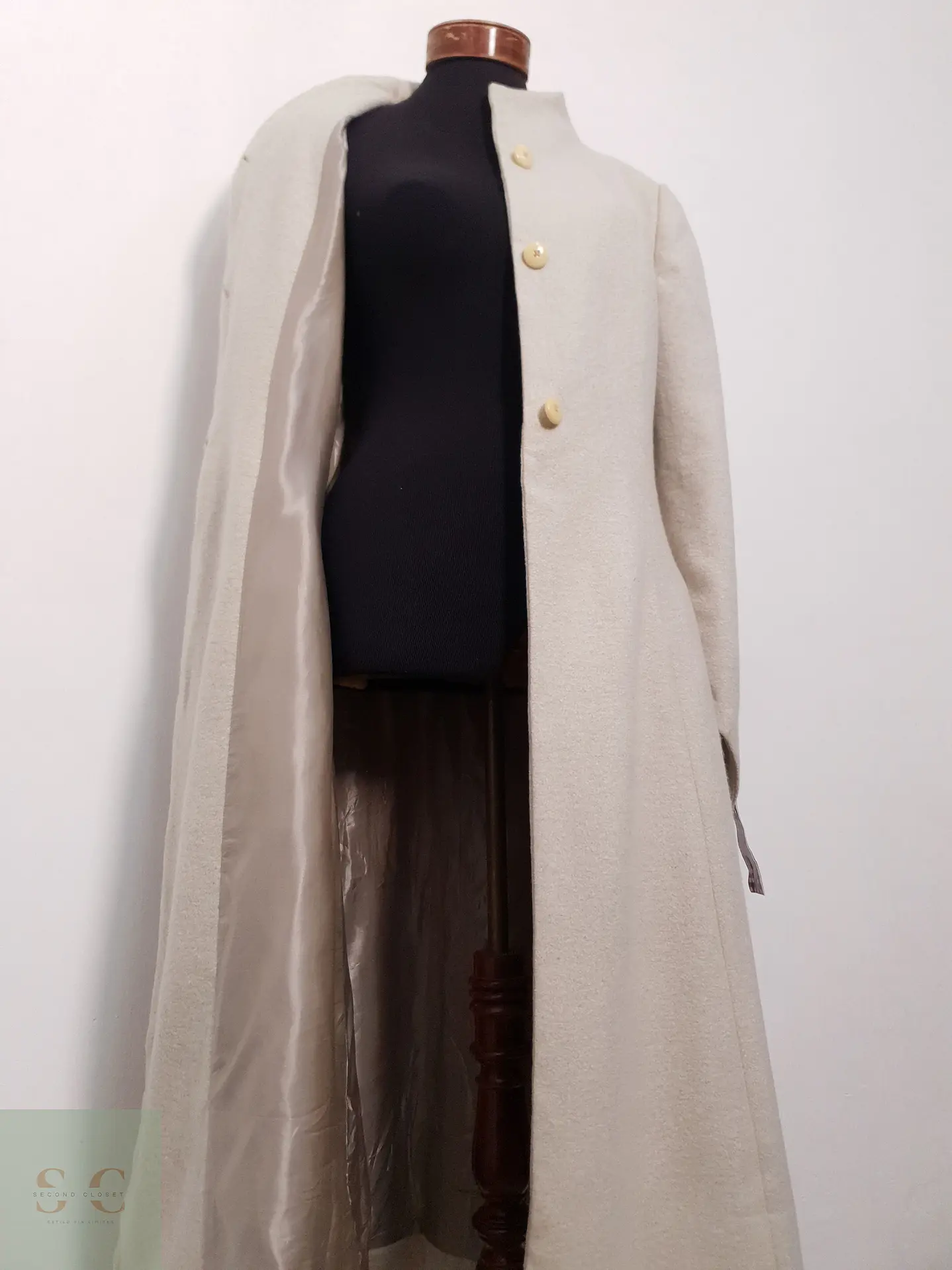 Abrigo Largo Dirk Zilken Mujer Beige Talla M 6