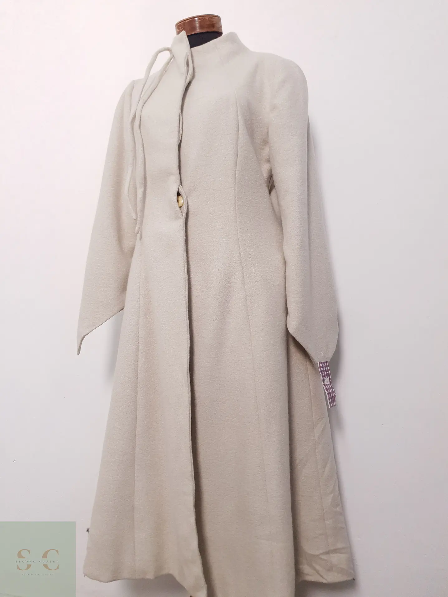 Abrigo Largo Dirk Zilken Mujer Beige Talla M 7