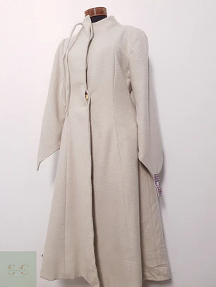 Abrigo Largo Dirk Zilken Mujer Beige Talla M