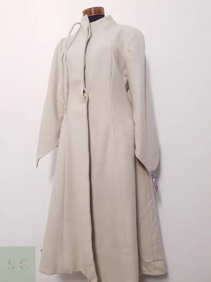 Abrigo Largo Dirk Zilken Mujer Beige Talla M 7