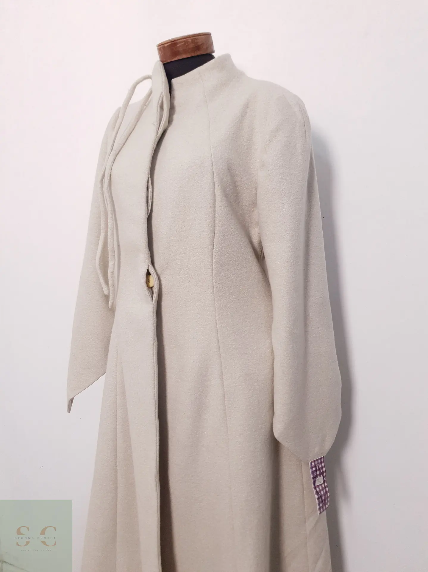 Abrigo Largo Dirk Zilken Mujer Beige Talla M 8