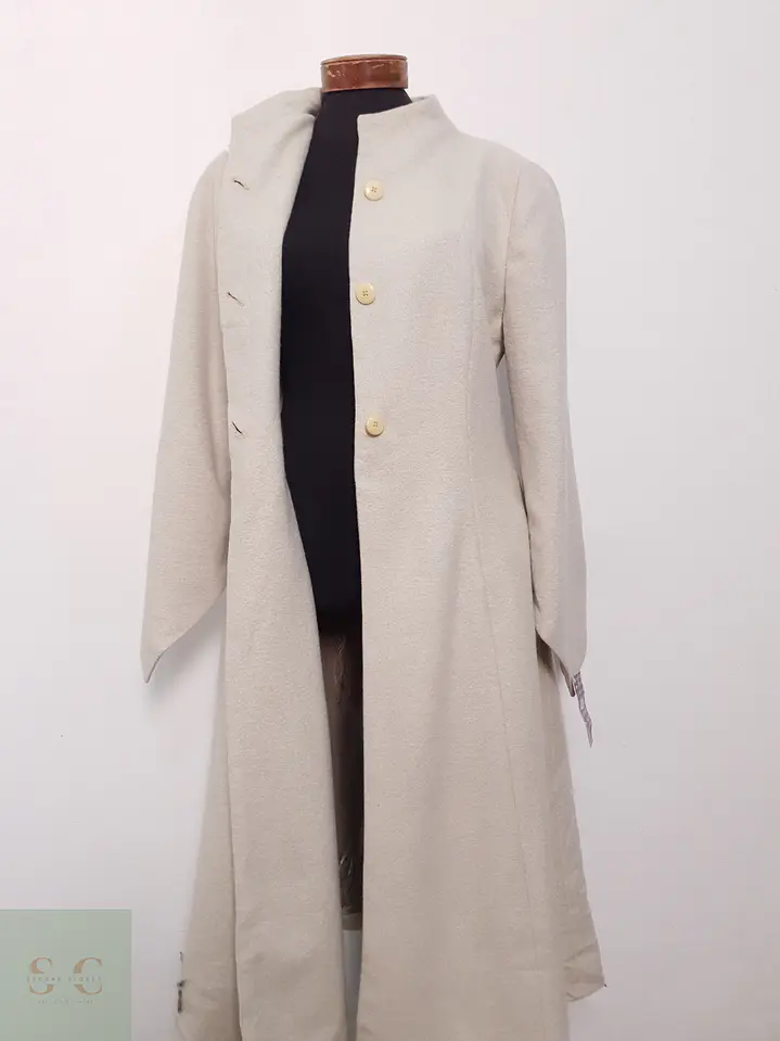 Abrigo Largo Dirk Zilken Mujer Beige Talla M 9